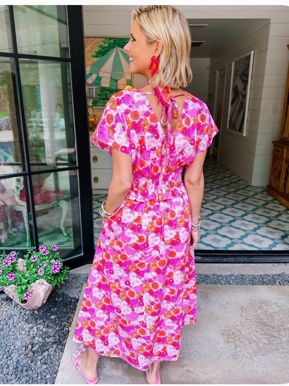 PAINT POPPIES ZIP UP
MIDI DRESS by ENTRO size L - Picture 3 of 6